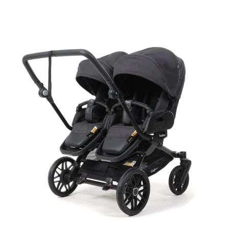 Double Sento Urban Black - Wózek głęboko spacerowy (2xGondola+ i 2xSiedzisko Flat+)