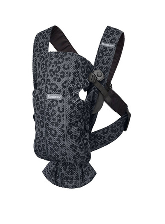 BABYBJORN MINI 3D Mesh – nosidełko, Antracytowy/Leopard