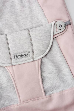 BABYBJORN - poszycie do leżaczka Balance Soft, Jasny Różowy/Szary, Cotton/Jersey 