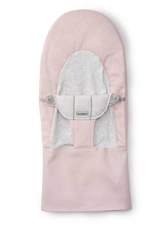 BABYBJORN - poszycie do leżaczka Balance Soft, Jasny Różowy/Szary, Cotton/Jersey 